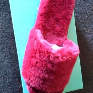 Red outdoor slippers...